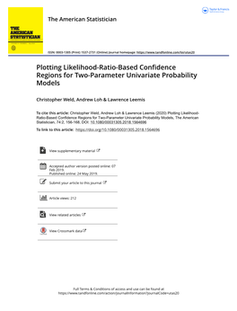 Plotting Likelihood-Ratio-Based Confidence Regions for Two-Parameter Univariate Probability Models