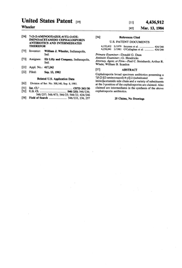 United States Patent (19) (11) 4,436,912 Wheeler 45) Mar