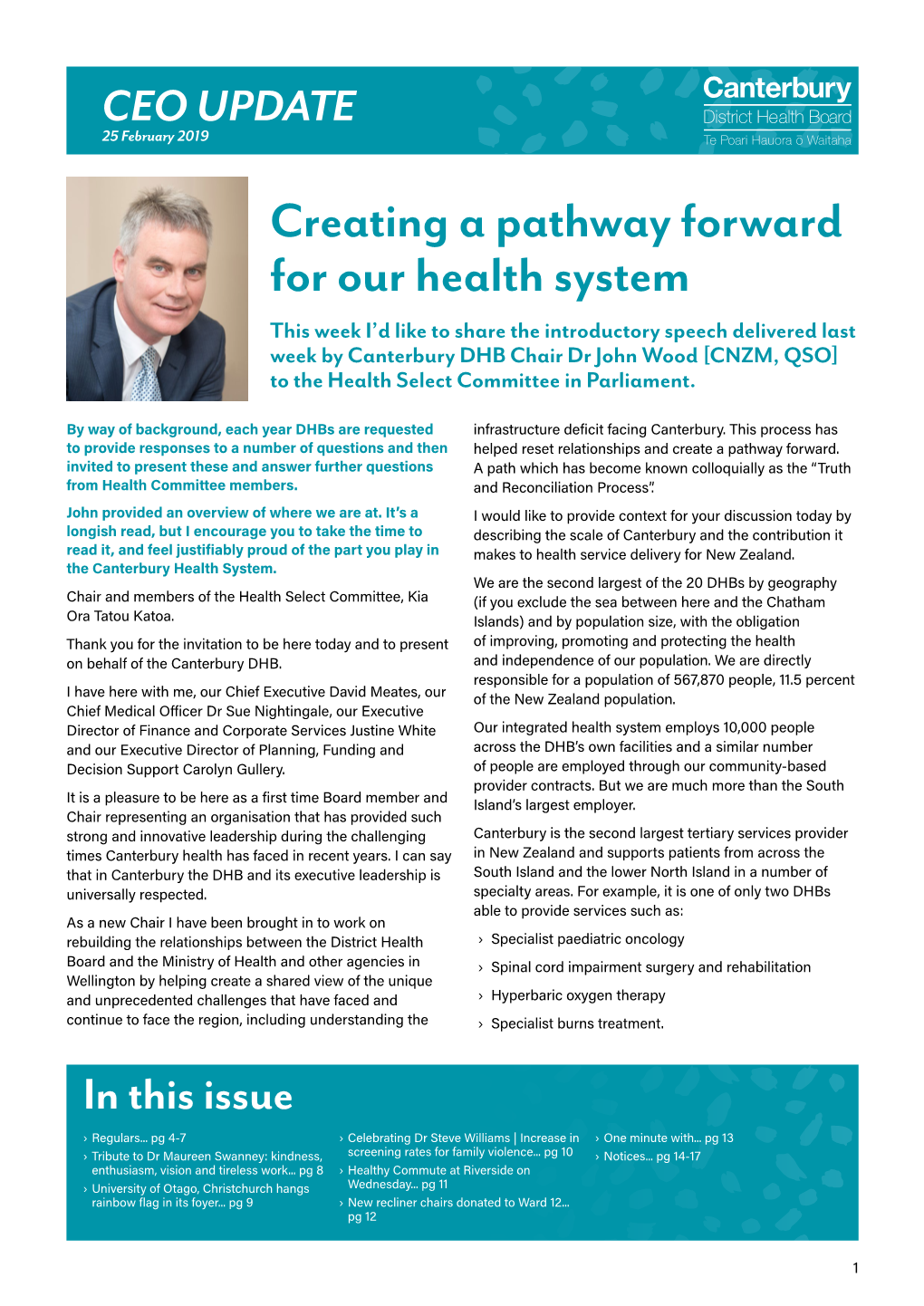 Creating a Pathway Forward for Our Health System