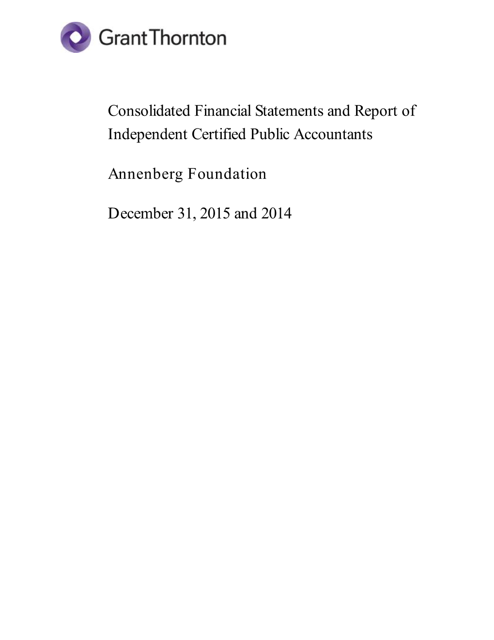 Annenberg Foundation FS-2015