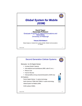 Global System for Mobile (GSM)