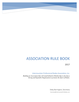 Association Rule Book