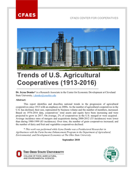 Trends of US Agricultural Cooperatives