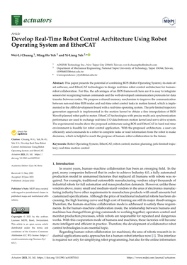 Develop Real-Time Robot Control Architecture Using Robot Operating System and Ethercat