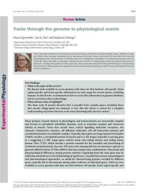 Tracks Through the Genome to Physiological Events