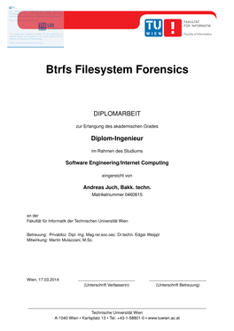 Btrfs Filesystem Forensics