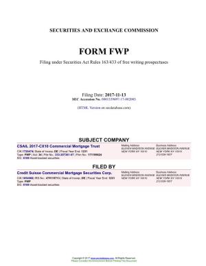 CSAIL 2017-CX10 Commercial Mortgage Trust Form FWP Filed
