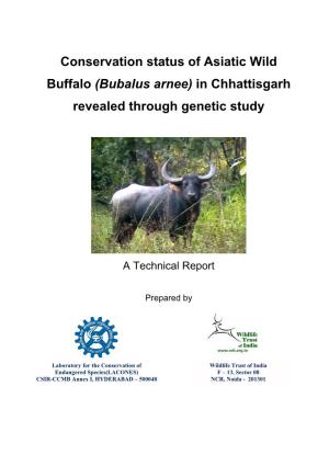 Conservation Status of Asiatic Wild Buffalo (Bubalus Arnee) in Chhattisgarh