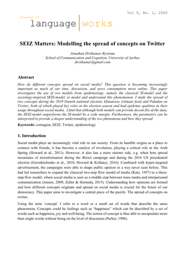 SEIZ Matters: Modelling the Spread of Concepts on Twitter