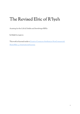 The Revised Elric of R'lyeh