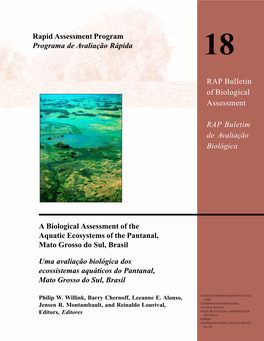 A Biological Assessment of the Aquatic Ecosystems of the Pantanal, Mato Grosso Do Sul, Brasil