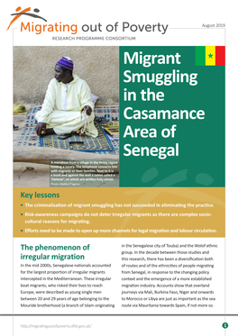 Migrant Smuggling in the Casamance Area of Senegal August 2019