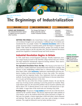 The Beginnings of Industrialization in Britain