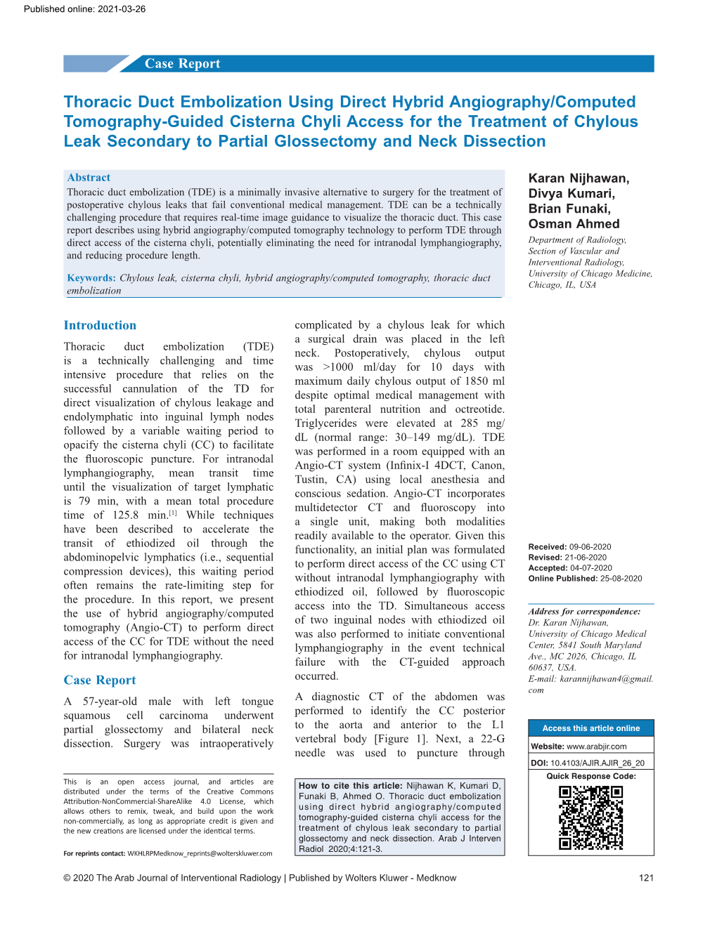 Thoracic Duct Embolization Using Direct Hybrid Angiography