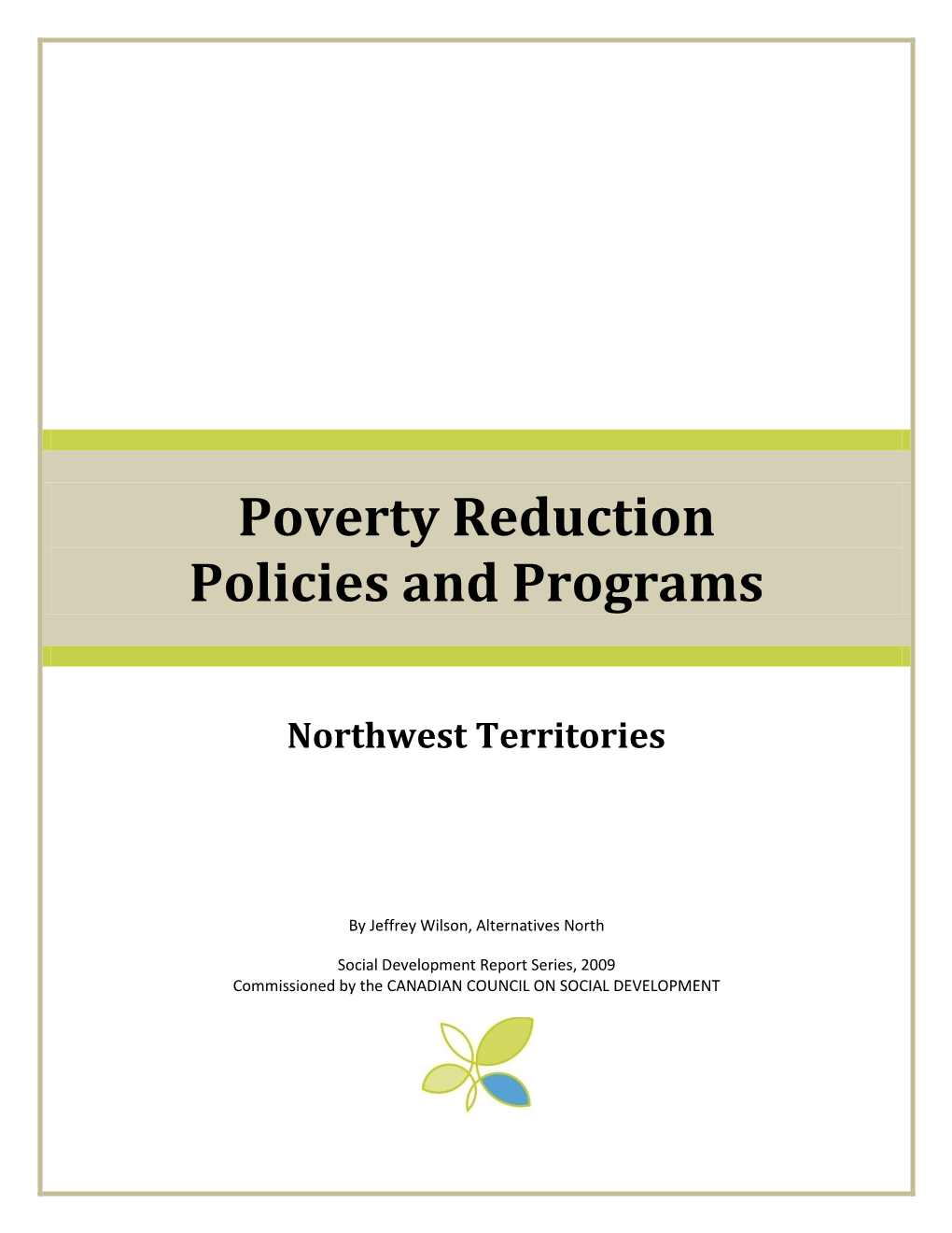 Poverty Reduction Policies and Programs