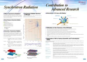 Synchrotron Radiation/ Contribution to Advanced Research