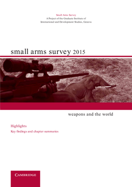 Small Arms Survey 2015: Weapons and the World Are: Acts As a Resource for Governments, Policy-Makers, Researchers, and Civil Society