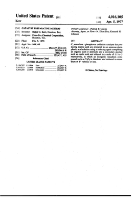 United States Patent N91 [1]] 4,016,105 Kerr [45] ~ Apr