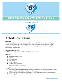 A Shark's Sixth Sense