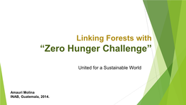 Zero Hunger Challenge”