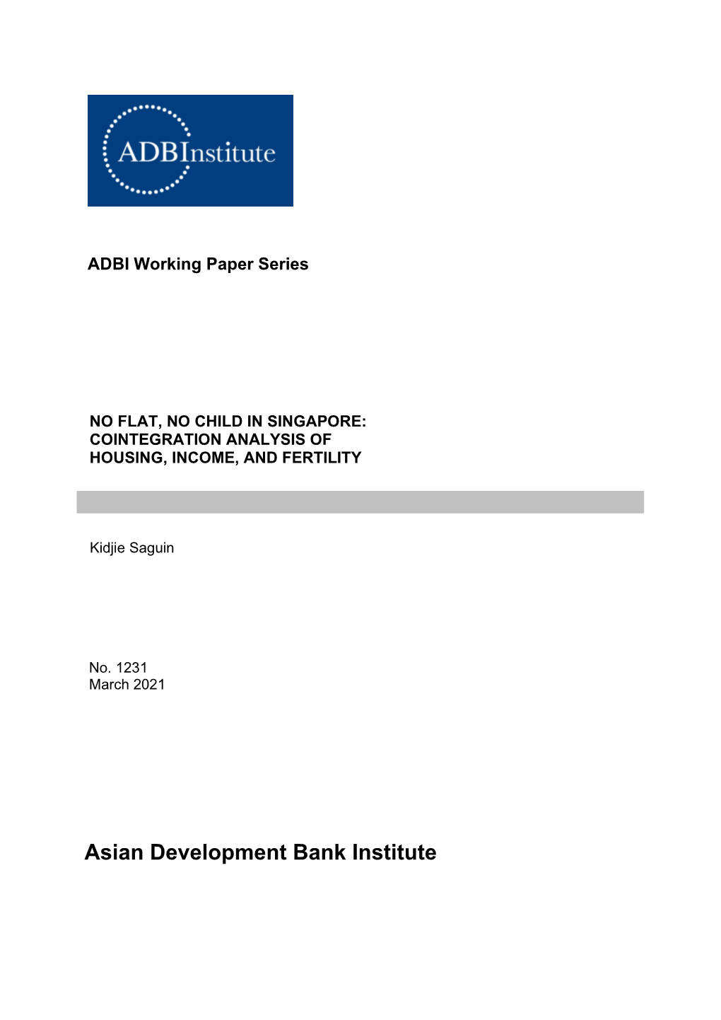 Cointegration Analysis of Housing, Income, and Fertility