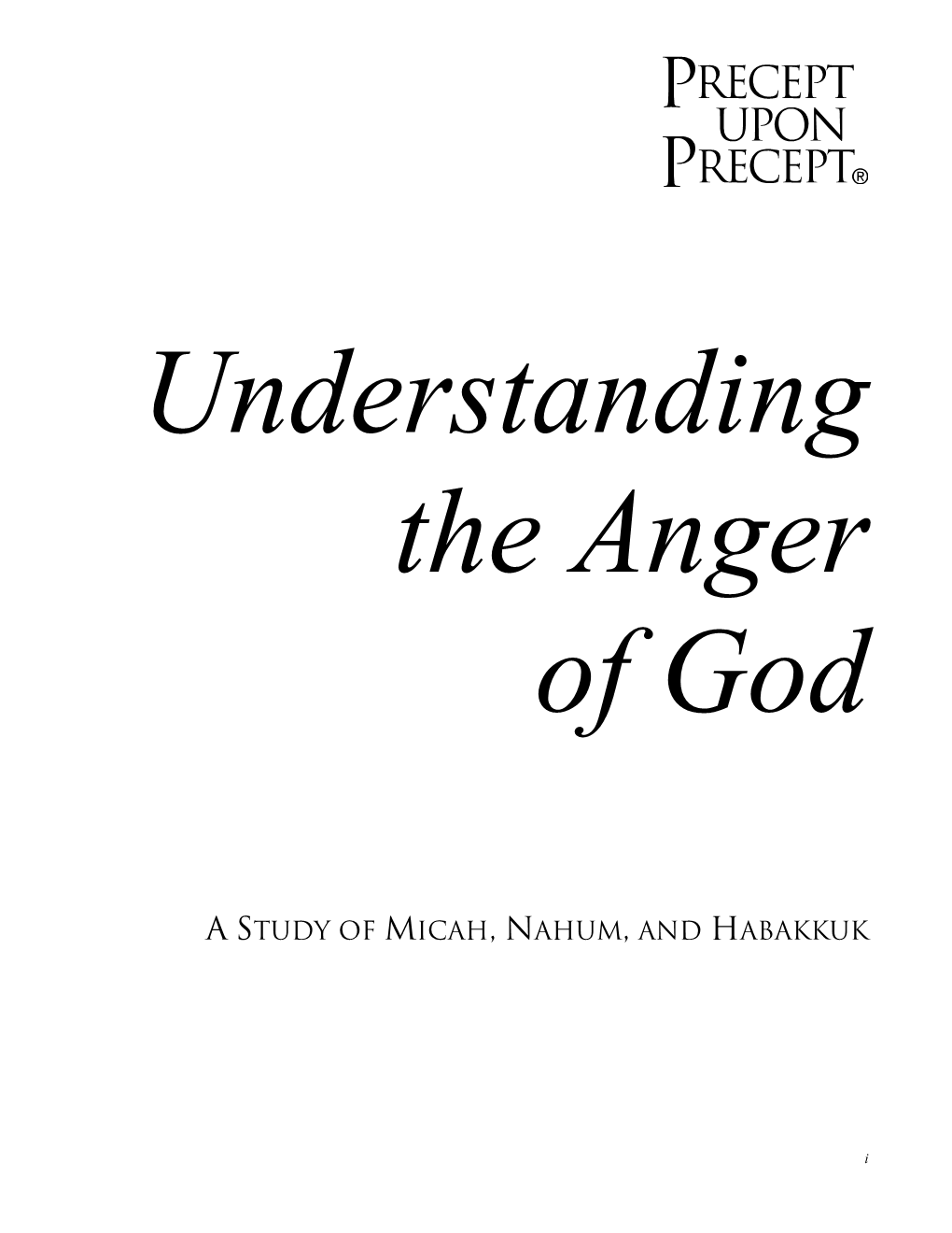 A Study of Micah, Nahum, and Habakkuk