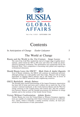 Russia in Global Affairs July