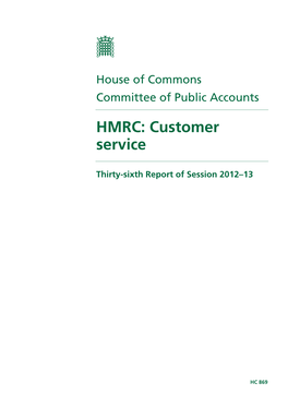 HMRC: Customer Service
