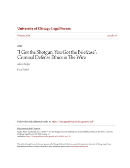 Criminal Defense Ethics in the Wire