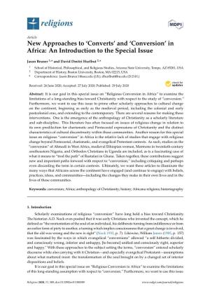 'Conversion' in Africa: an Introduction to the Special Issue