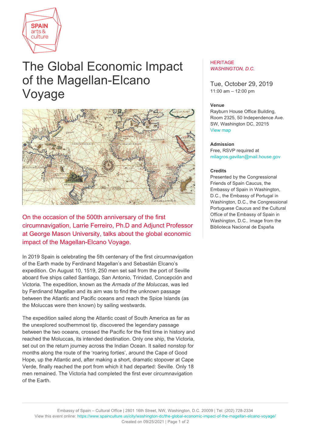 The Global Economic Impact of the Magellan-Elcano Voyage