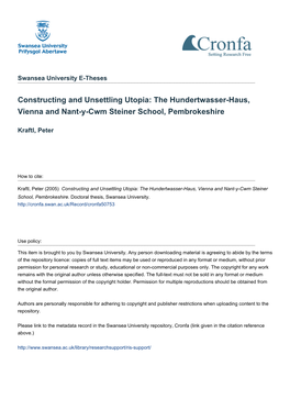 The Hundertwasser-Haus, Vienna and Nant-Y-Cwm Steiner School, Pembrokeshire