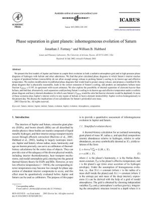 Phase Separation in Giant Planets: Inhomogeneous Evolution of Saturn