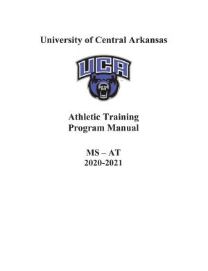 University of Central Arkansas Athletic Training Program Manual