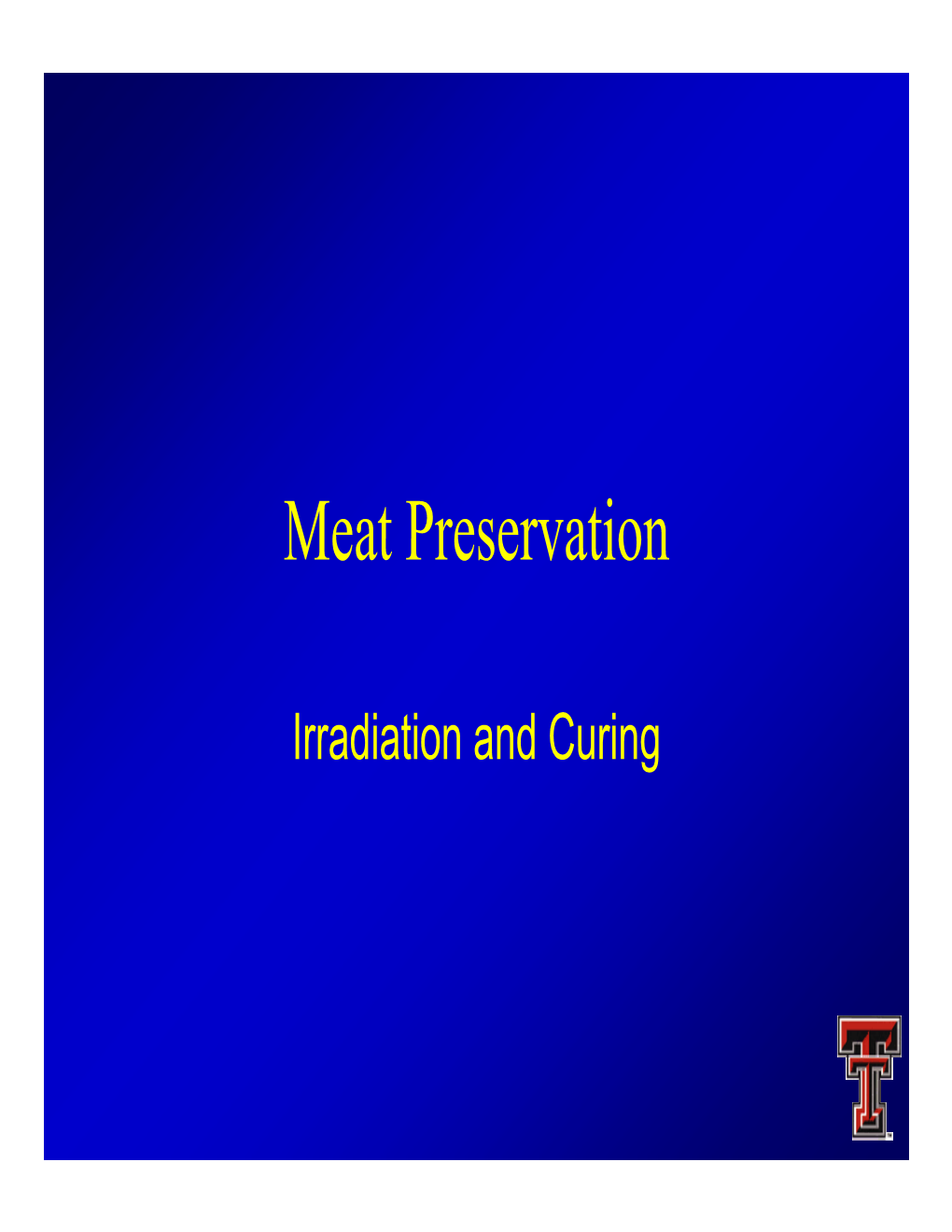 Meat Preservation