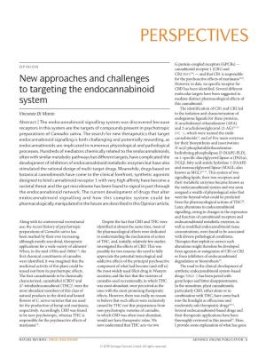 New Approaches and Challenges to Targeting the Endocannabinoid