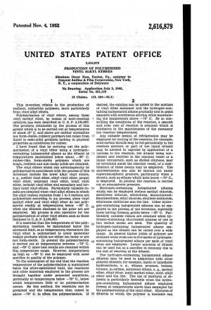 United States Patent Office Production of Polymerized Wny, Alky, Ethers