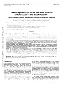 An Investigation of the Low-Deltav Near-Earth Asteroids (341843) 2008
