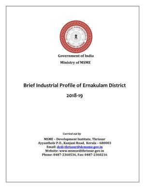 Industrial Profile- Ernakulam District 2018-19