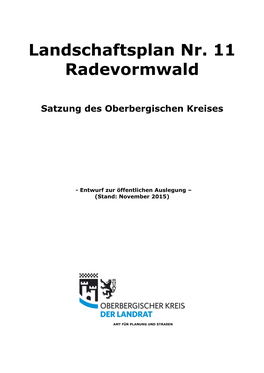 Landschaftsplan Nr. 11 Radevormwald