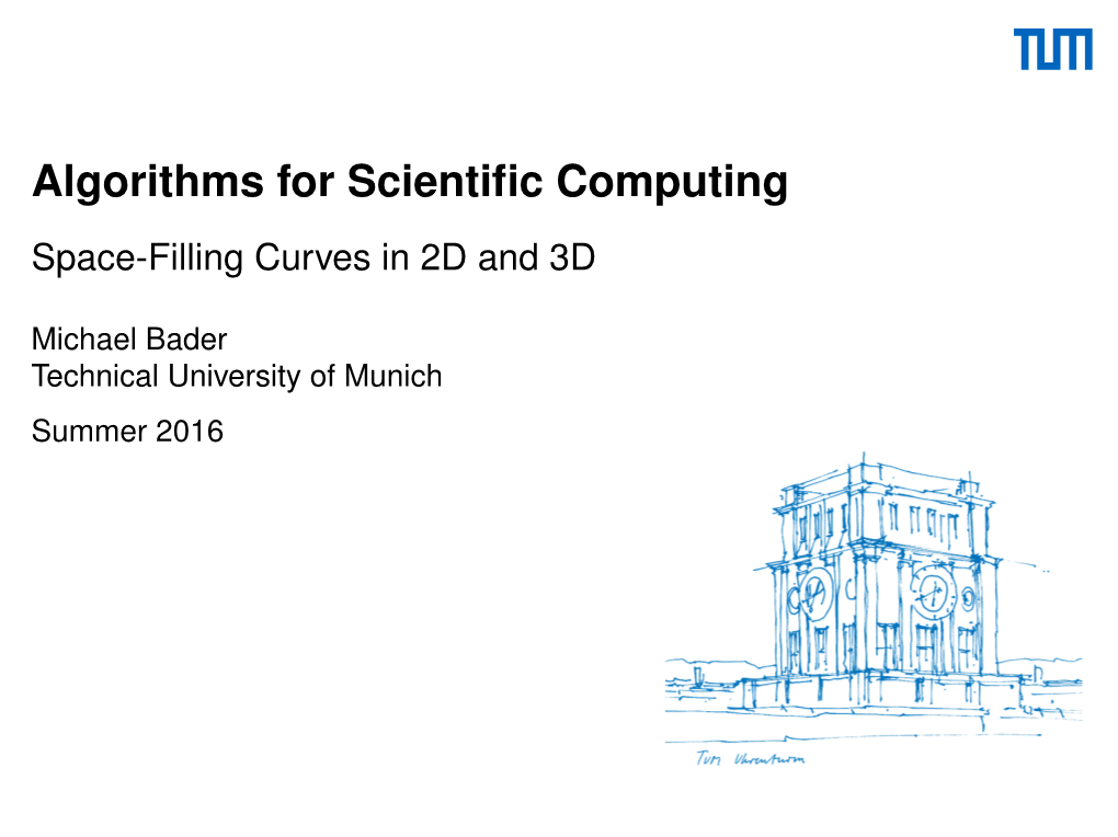 Algorithms for Scientific Computing