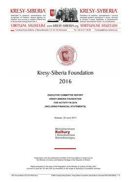 Kresy-Siberia Foundation 2016