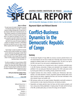 Conflict-Business Dynamics in the Democratic Republic of Congo