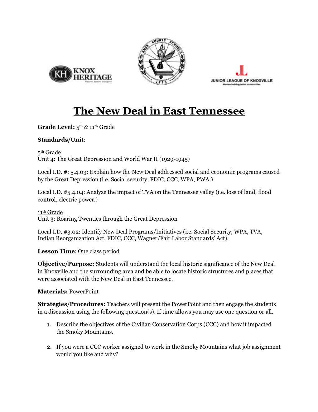 The New Deal in East Tennessee