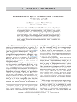 Social Neuroscience: Promise and Caveats