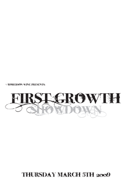 First Growth SHOWDOWN