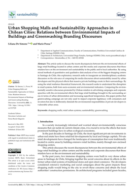 Urban Shopping Malls and Sustainability Approaches in Chilean Cities: Relations Between Environmental Impacts of Buildings and Greenwashing Branding Discourses