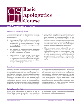 Basic Apologetics Course Set I: Reasons for Faith