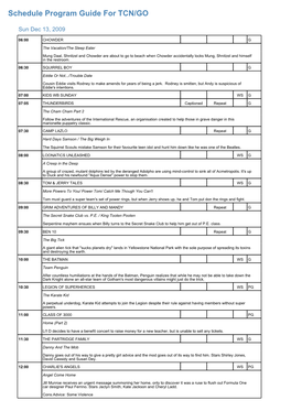 Program Guide Report