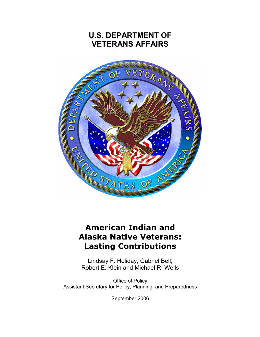 American Indian and Alaska Native Veterans: Lasting Contributions